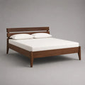 Doppelbett aus massivem Akazienholz, Walnussbraun, Liegefläche 160 × 200 cm