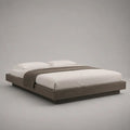 Doppelbett-Bettgestell aus Holzwerkstoff mit Eichenfurnier, Dunkelbraun, 220 x 200 x 30 cm, Liegefläche 180 x 200 cm